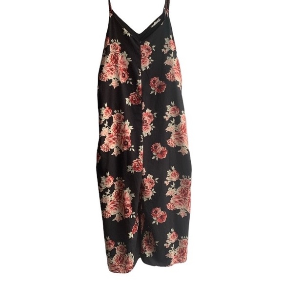 Peach Love California Pants - Peach Love California Long Romper Jumper Lounge Pants Floral Roses Comfy Large